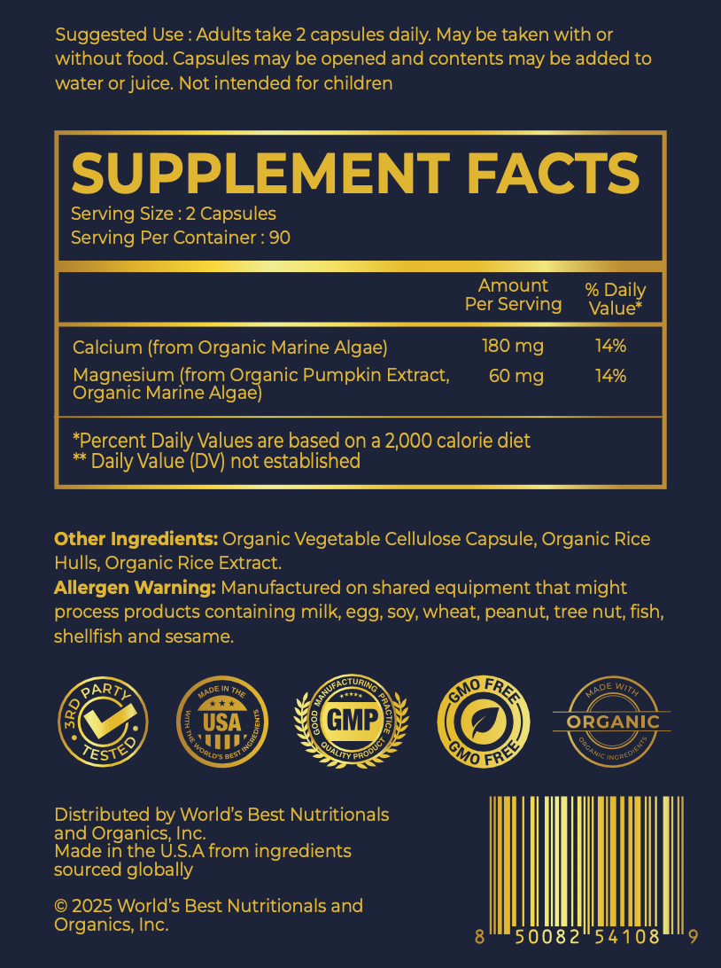 3-Month Supply-World's Best Calcium-Magnesium