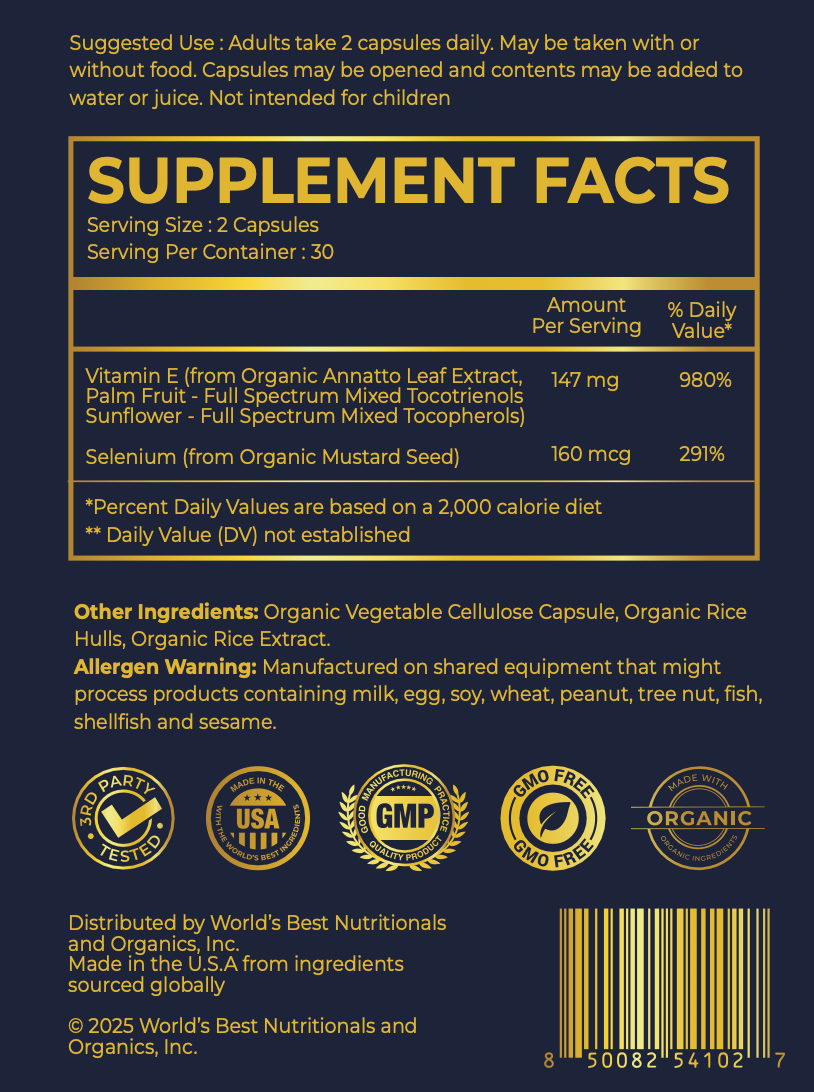 1-Month Supply - World's Best Vitamin E