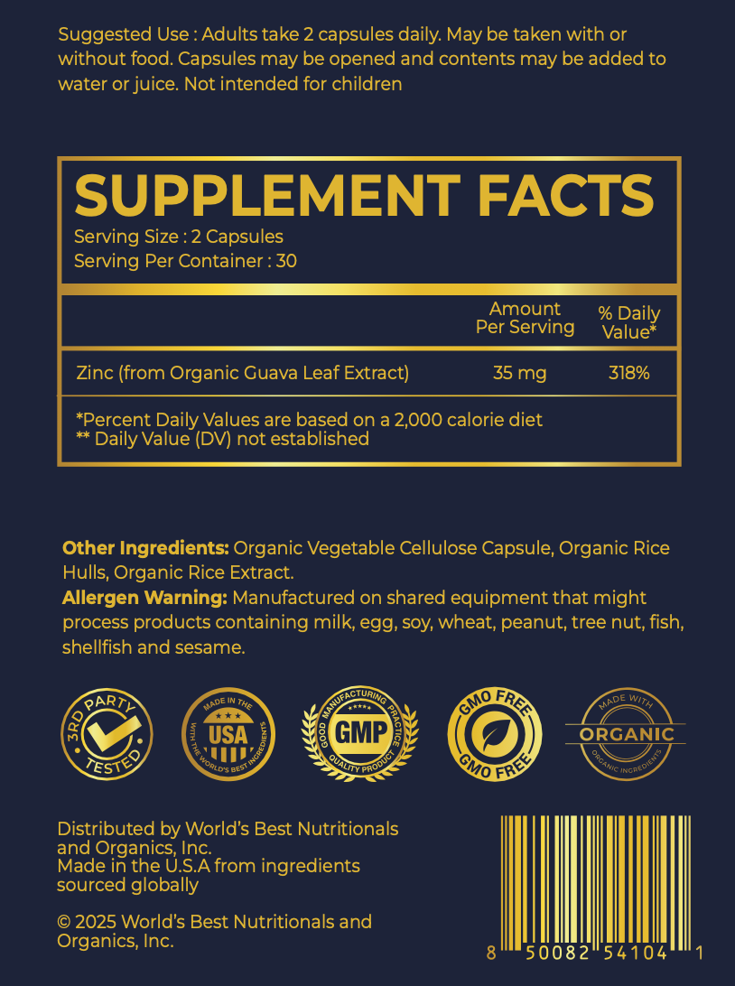 1-Month Supply - World's Best Zinc