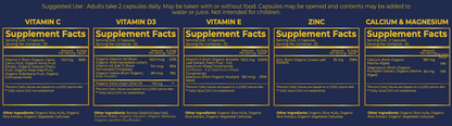 Vitamin & Mineral Supplement Bundle - 5 Items 1 Month Supply